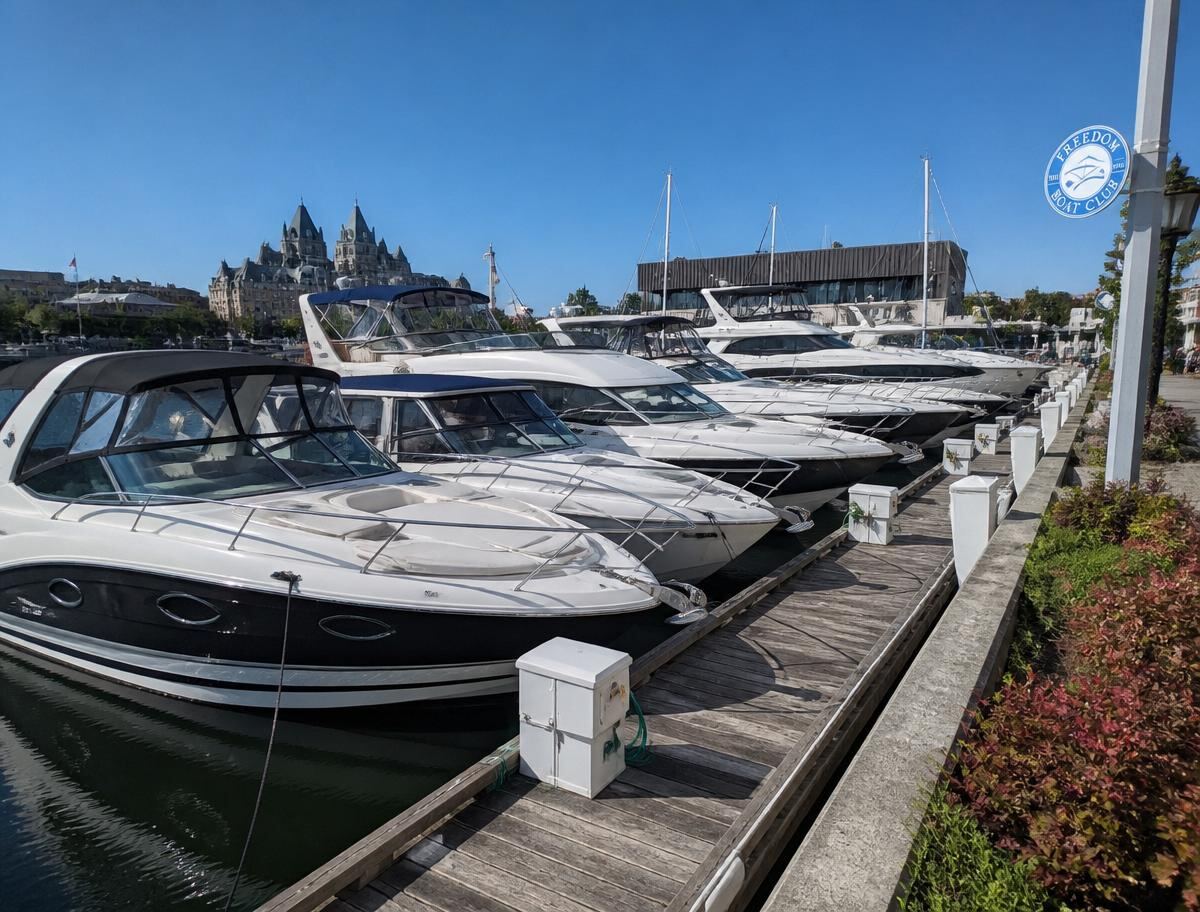 Boats displayed by marine dealers in Victoria