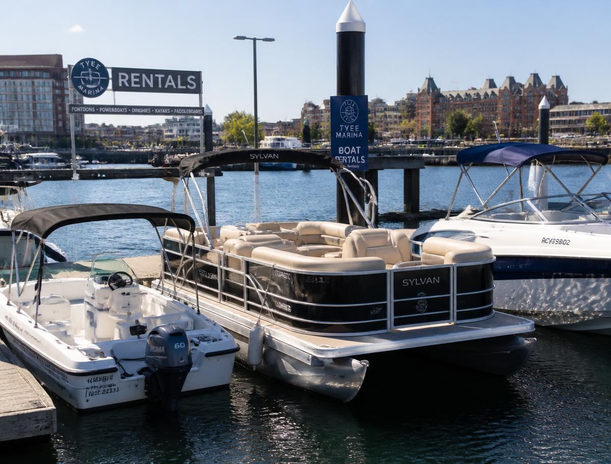 Recreational boats used for rentals near Victoria
